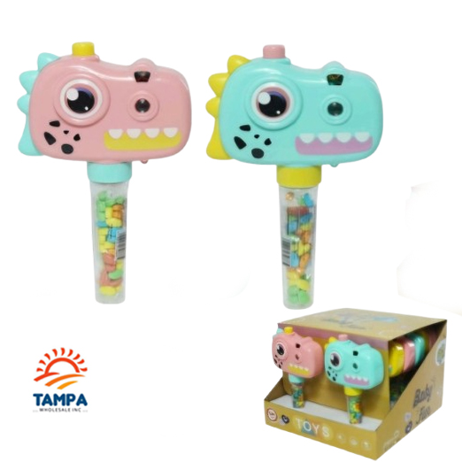 Dinos Projector Toy Candy GM Toy Candy Dinosaur-Themed Light Projector Toy with Sweet Candy Educational & Fun Gift for Kids Party Favor, Holiday Surprise Tampawholesaleinc