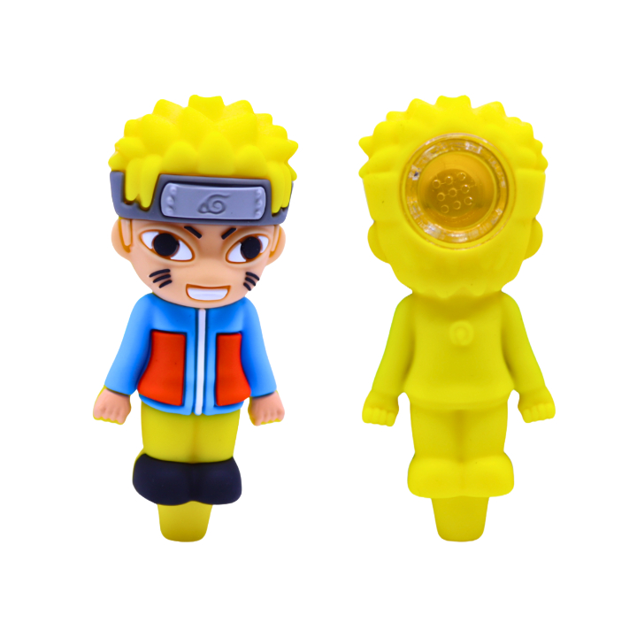 Silicone Yellow Hair Dude Hand Pipe