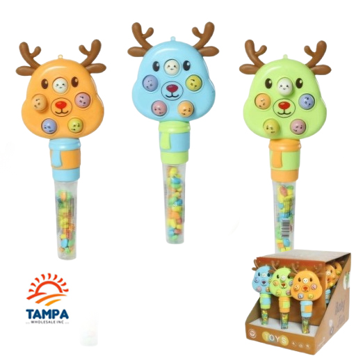 Whack-a-Mole Toy Candy GM Toy Candy Interactive Hammer Game Toy with Candy Inside Fun Learning Toy for Kids Birthday Party Favor, Holiday Gift, Stocking Stuffer Tampawholesaleinc