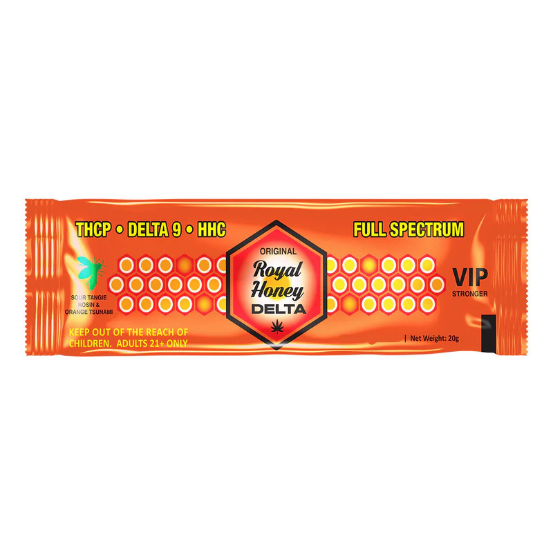 Royal Honey Delta 9  Sour Tangie Rosin & Orange Tsunami Infused 10mg Delta-9 THC per Serving Natural Relaxation & Mood Support  Premium Honey Infusion 1oz
