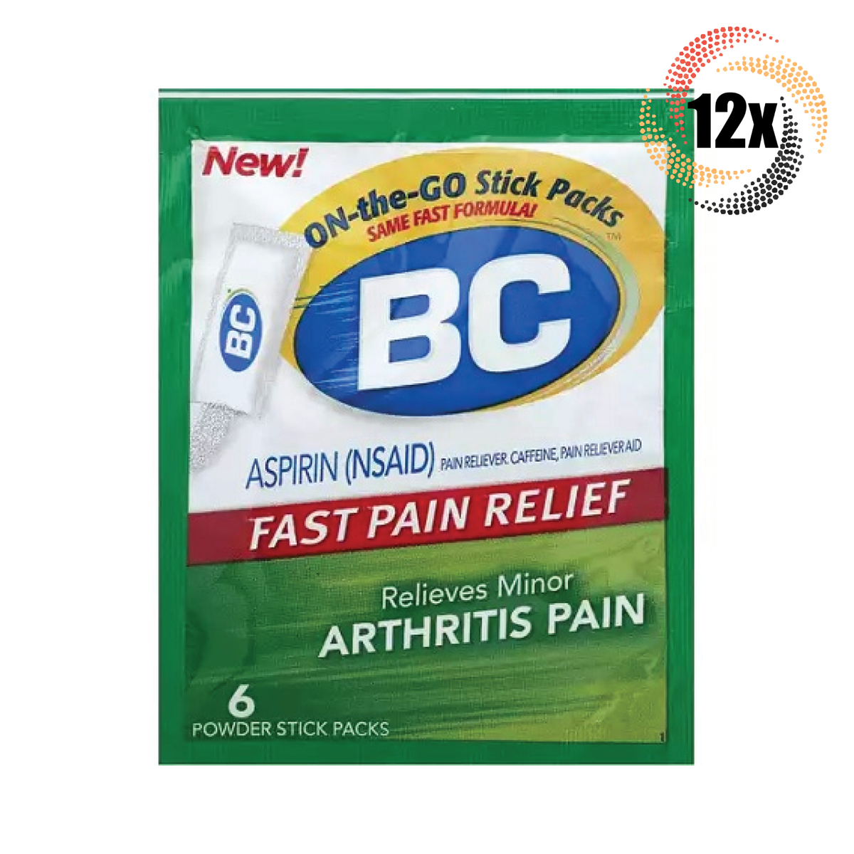 BC Arthritis Formula Powder – Fast Pain Relief – 6 Pack – Powerful Relief for Arthritis, Joint Pain & Inflammation