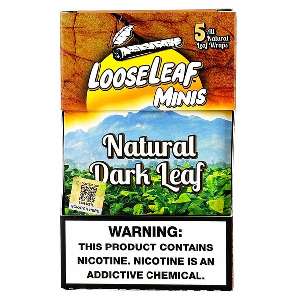 Looseleaf Natural Leaf Wrap – All-Natural Fronto Tobacco Leaf, Smooth Burn, No Added Flavors, Resealable Pouch, Hand-Selected for Quality