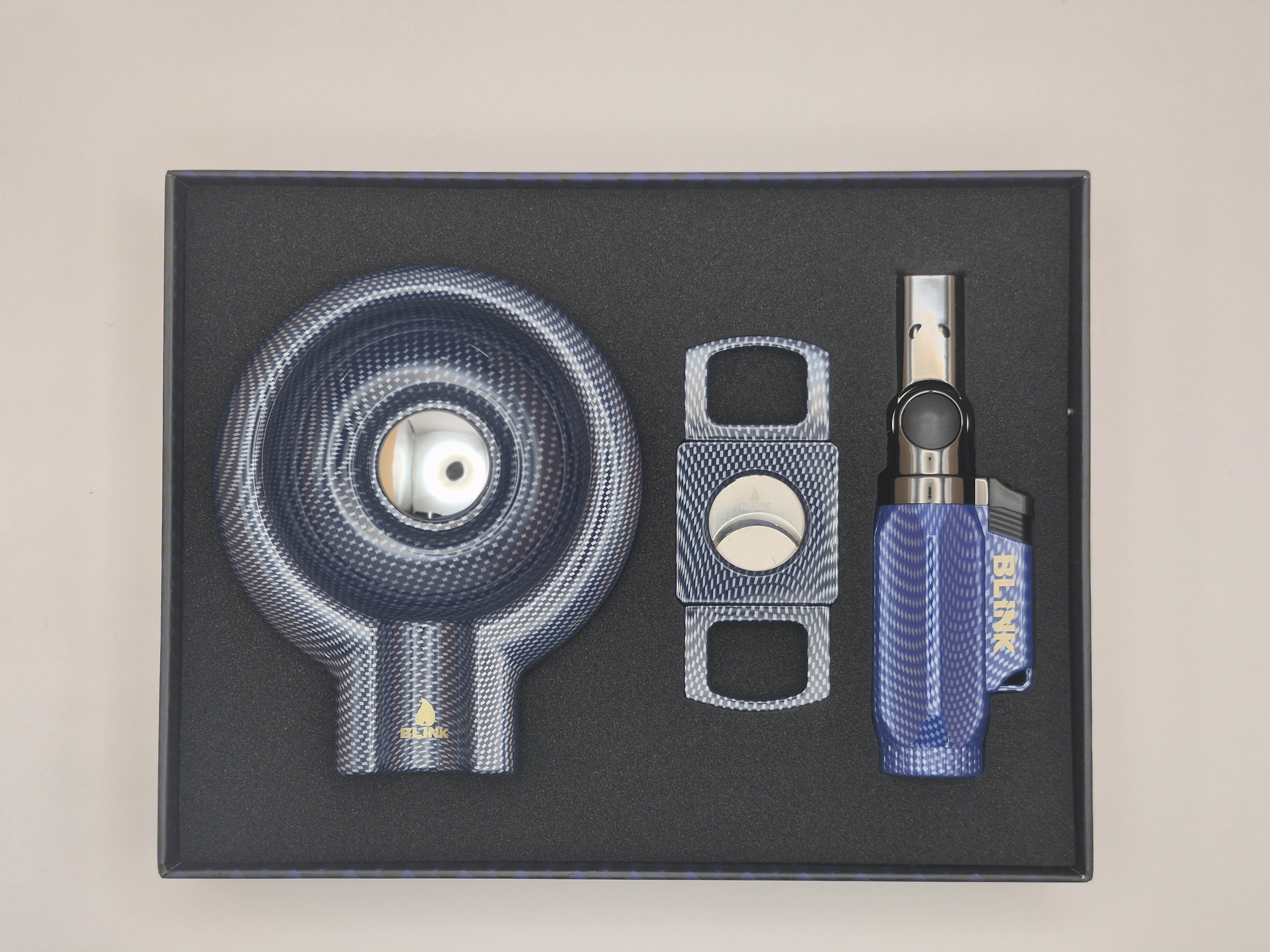 Carbone Premium Cigar Cutter (Torch, Ashtray And Cutter) Item: 14451
