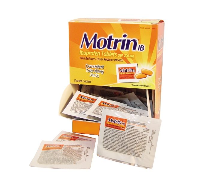 Motrin Ibuprofen 200mg – 25 Pack (2-Tablet Pouches) – Fast Pain Relief On-the-Go – NSAID for Headache, Muscle Ache, Back Pain & Fever