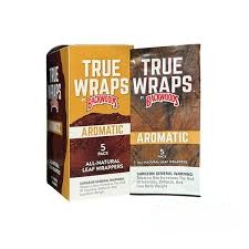 True Wraps Aromatic – Smooth, Slow-Burning Tobacco Wraps – Rich Aromatic Flavor – Easy to Roll – Resealable for Lasting Freshness & Quality