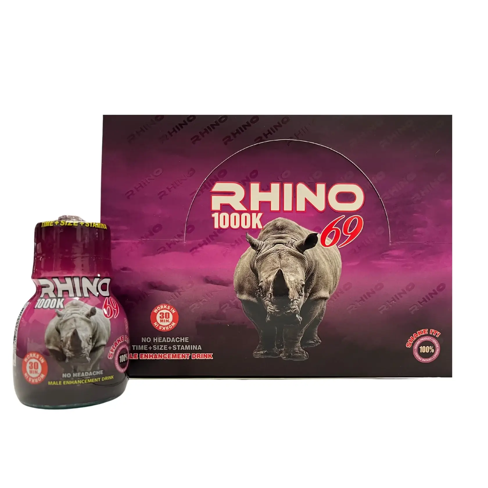 Rhino 69 1000K – Extra Strength Male Enhancement Pill – Fast-Acting Herbal Formula for Stamina, Energy & Performance – 1-Pack Single Capsule Supplement for Men
